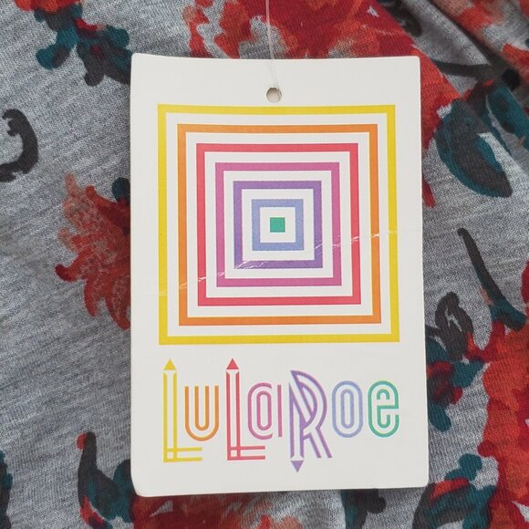 LuLaRoe Abstract Floral Fit & Flare Nicole Dress NEW NWT Size L - Picture 11 of 12